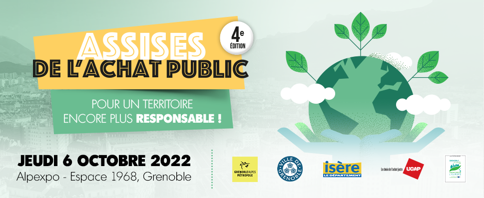 Bandeau de communication pour les assises de l'achat public - jeudi 6 octobre à Grenoble