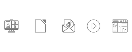 Des outils libres variés Logos d'illustration des outils libres utilisés par Échirolles