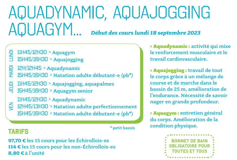 Visuel Mémo Activités du Stade nautique 2023-2024