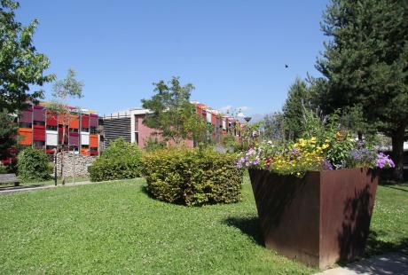 Le jardin de l'hôtel de ville.