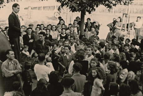 Départ en colonie de vacance des enfants de La Viscose - 1947