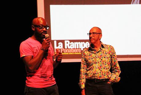 Bouba Landrille Tchouda de la compagnie Malka lors de la présentation de la saison 2017-2018 de la La Rampe-La Ponatière