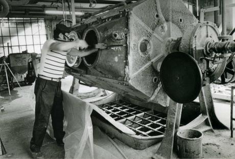 Baratte à l'usine de la Viscose