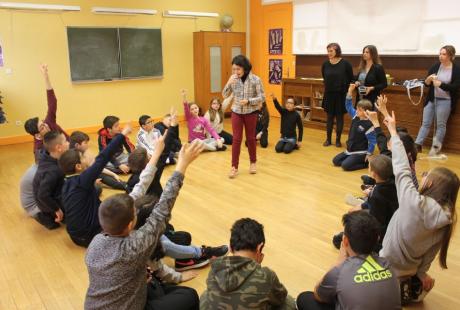 Atelier mise en voix dans le cadre du projet Regards croisés, histoire partagée