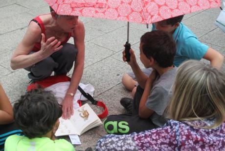 Lecture de textes au cours de la manifestation Tempo Libre