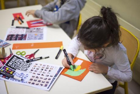 Atelier à l'école élémentaire Marat