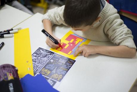 Atelier à l'école élémentaire Marat