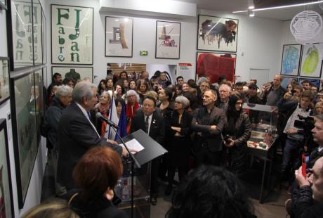Discours du maire Renzo Sulli lors de l'inauguration du Centre du graphisme en 2017