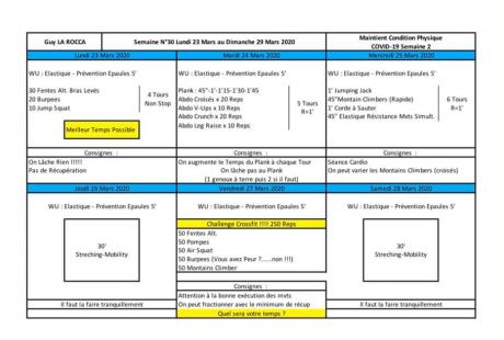 entrainement ncalp 2 / coronavirus