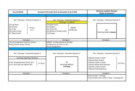 entrainement ncalp 4 / coronavirus