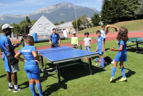 Atelier et expérimentation et découverte du tennis de table.