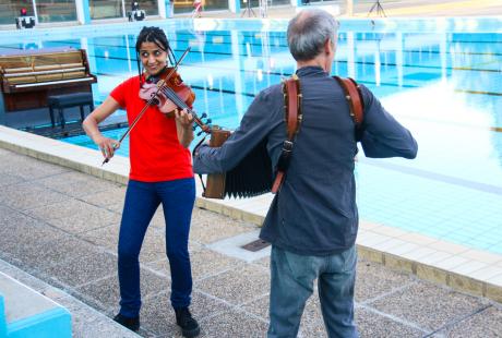 Le duo Monabé à Cap sur le Stade nautique