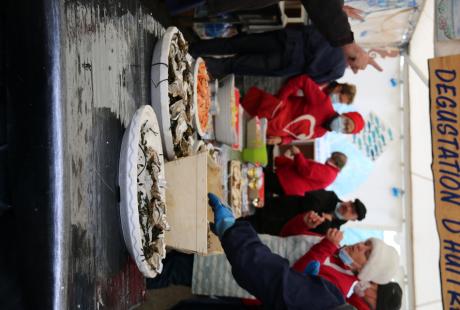 Environ 4500 huîtres ont été dégustées lors de ce marché de Noël!