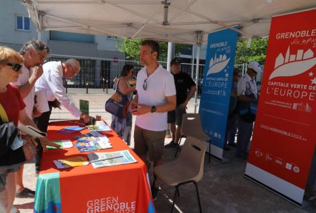 Grenoble capitale verte 2022 était partenaire de l'inauguration de nouvel ilot de fraicheur sur la commune.