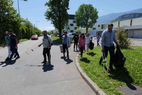 Le petit groupe s'est ensuite dirigé en direction de La Luire.