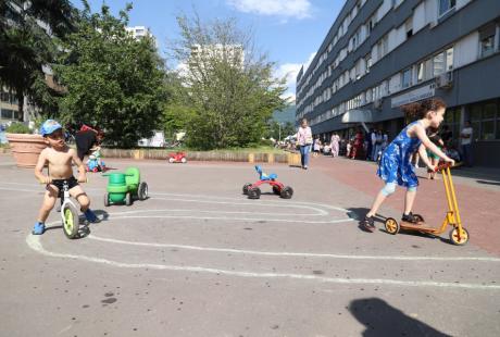 La Direction de la prévention avait mis en place un petit circuit mobilité pour les plus jeunes.