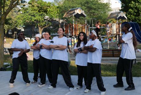Le High Five, groupe de danseuses de La Butte, ont présenté un spectacle de danses urbaines.