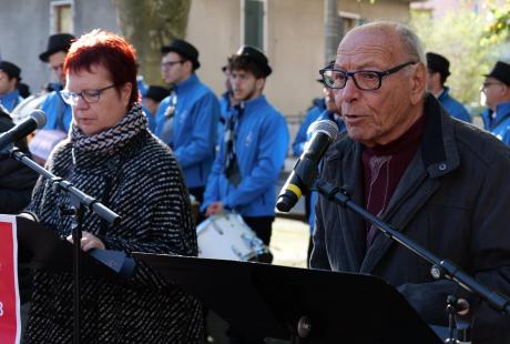 Jocelyne Souda et René Giraud ont procédé à l’appel aux morts pour la France;