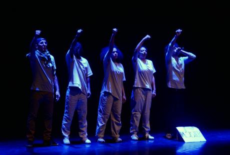 Le Collectif C Nous proposait un spectacle autour de la Marche pour l'égalité.