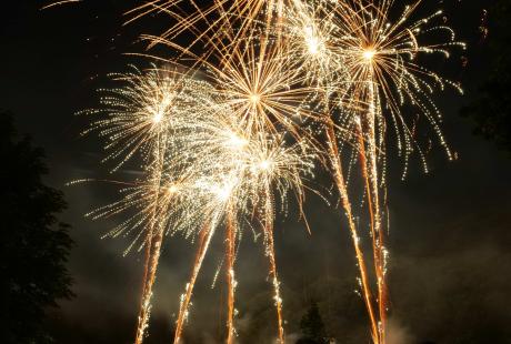 Le feu d'artifice a réuni des milliers de spectateurs.
