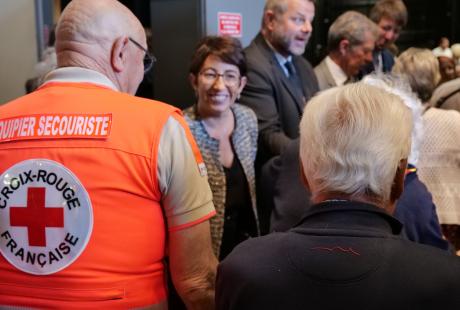 La section échirolloise de la Croix-Rouge offrait sa présence et son aide les deux jours.