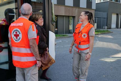 La section échirolloise de la Croix-Rouge offrait sa présence et son aide les deux jours.
