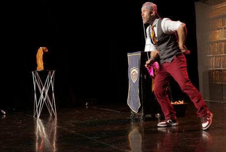 Un spectacle de magie était proposé aux habitants.