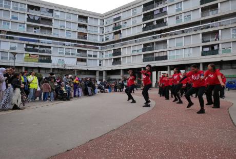 L'association de batucada antillaise et guyanaise Kann’a Vaval accompagnait le défilé.