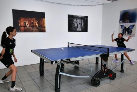 Comme chaque année, le tennis de table, l'aïkido et le cirque ont parfaitement joué le jeu pour animer les temps avant la cérémonie avec des démonstrations et des propositions.