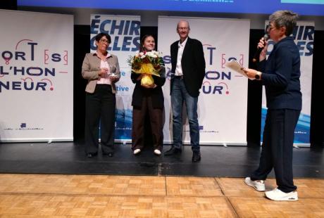 La patineuse du CGALE, Aurélie Leveque, qui a participé aux Jeux Olympiques de Turin 2027, et Monique Mopin, dirigeante historique du basket échirollois et isèrois, ont été particulièrement mises à l'honneur cette année.