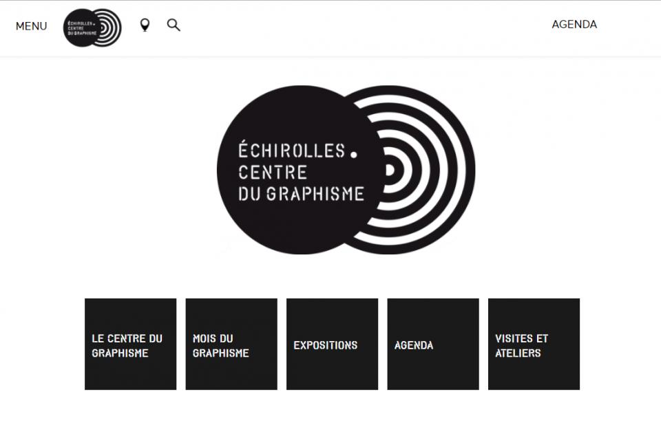 Site Internet du Centre du graphisme La page d'accueil du nouveau site Internet du Centre du graphisme
