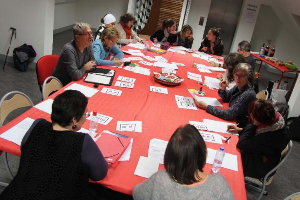 Un atelier d'écriture au Centre du graphisme