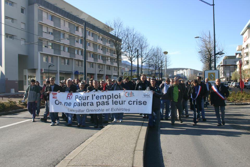 Une manifestion durant la grève