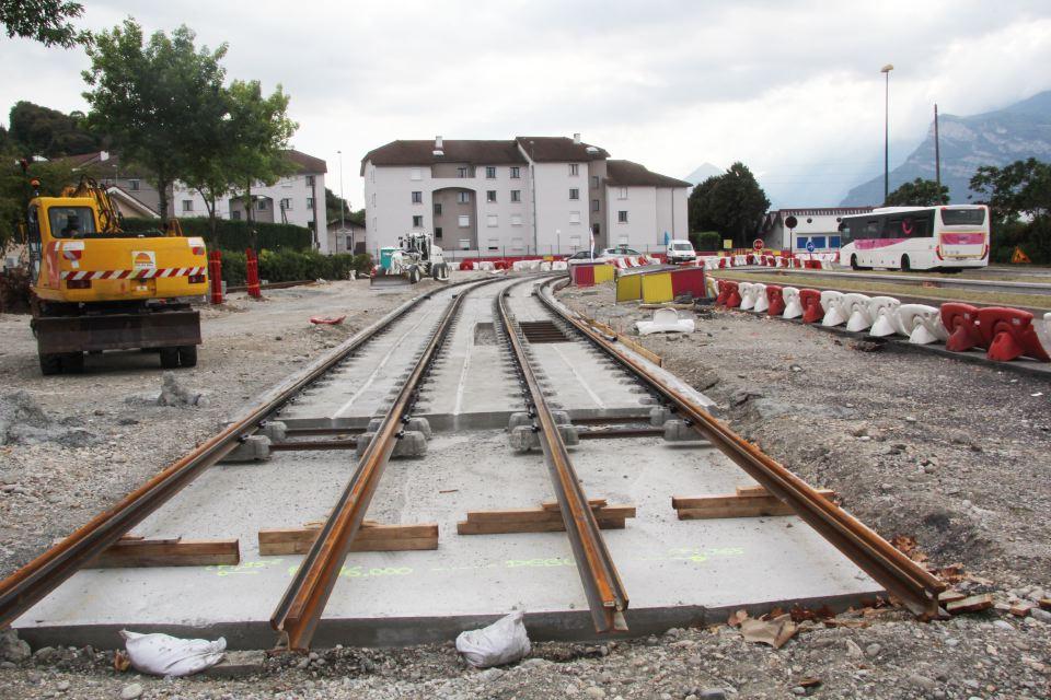 Chantier d'extension de la ligne A de tram