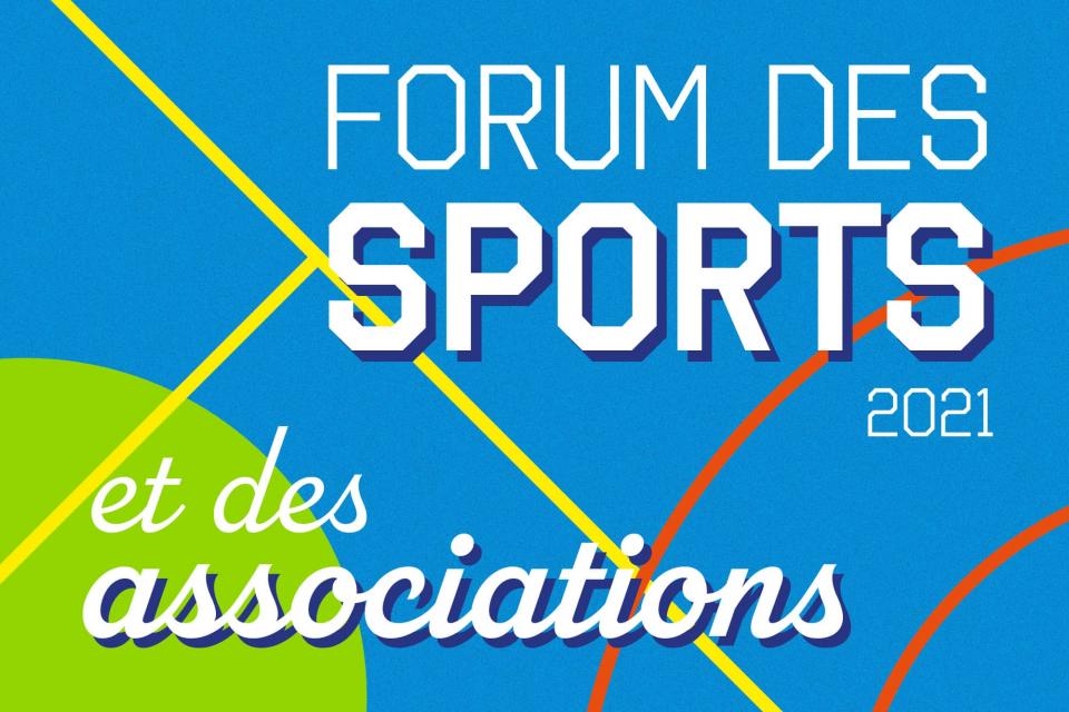 Affiche annonçant le forum des sports et des associations 2021, le 4 septembre de 9h30 à 17h