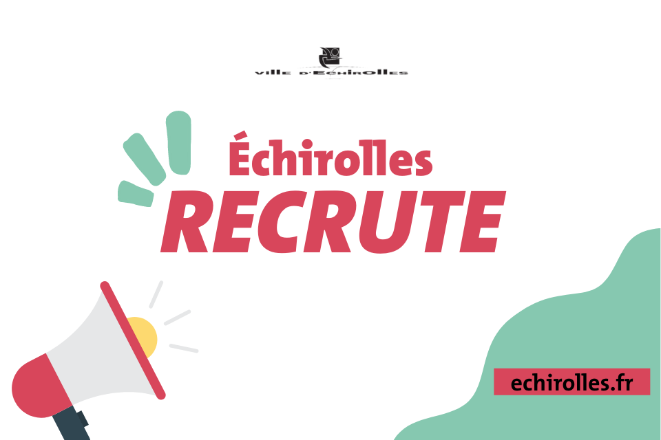 Affiche "Echirolles recrute" avec mégaphone