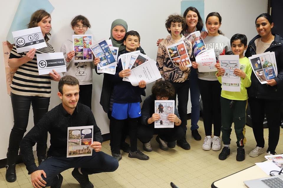 les participants à l'atelier BD