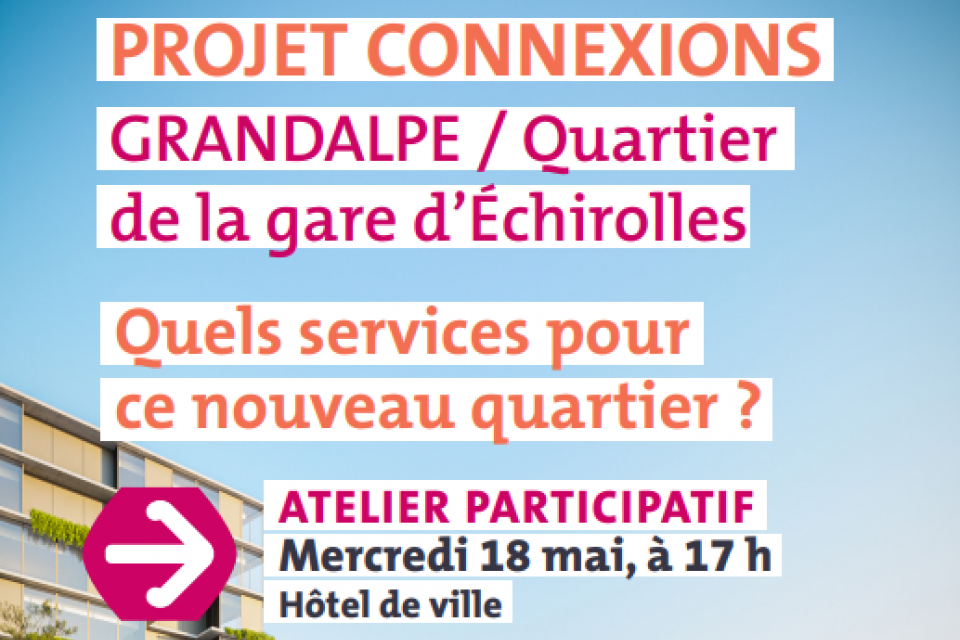 Projet Connexions : flyer atelier participatif le 18/05 à 17h