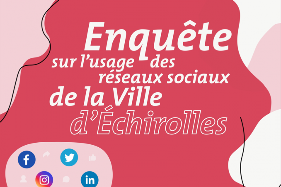 Image d'illustration de l'enquête avec logos de réseaux sociaux