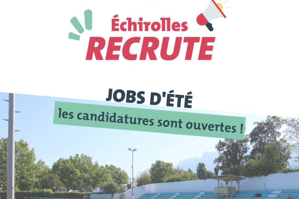 Visuel pour la campagne de recrutement des jobs d'été à Echirolles