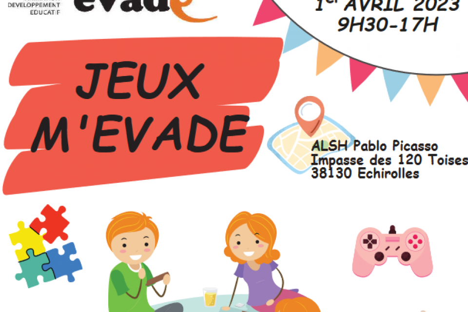 Affiche journée jeux M'EVADE