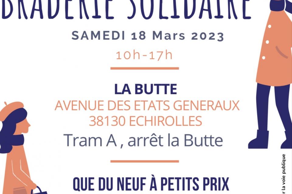 Affiche de la braderie solidaire