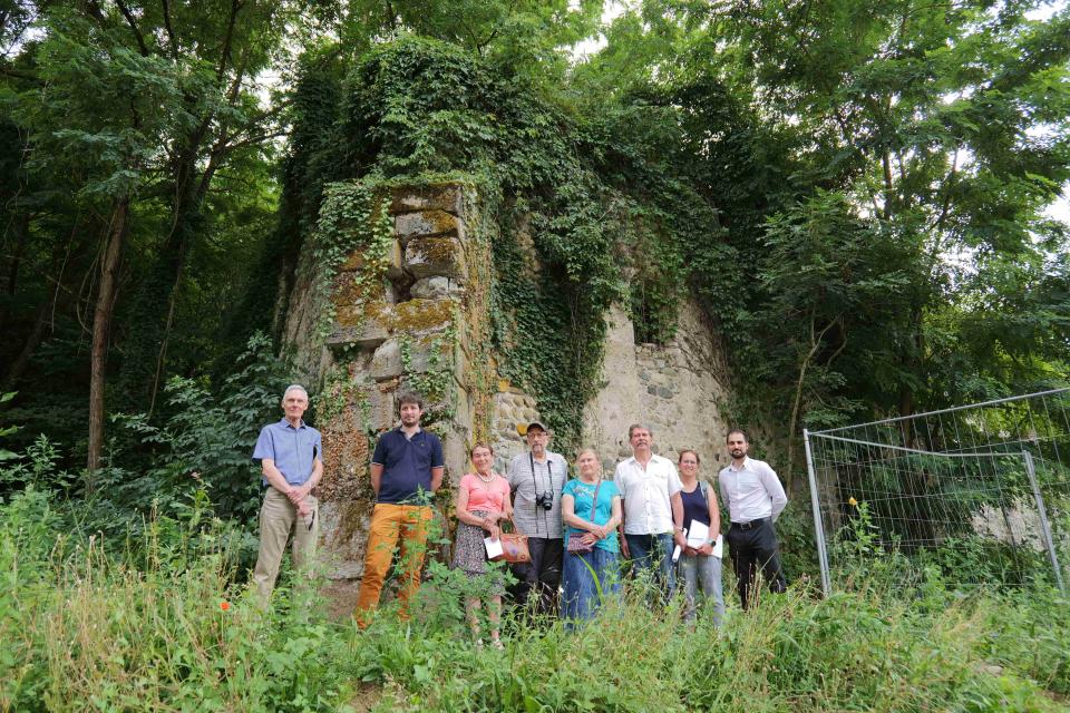 La chapelle des Templiers est envahie par la végétation.