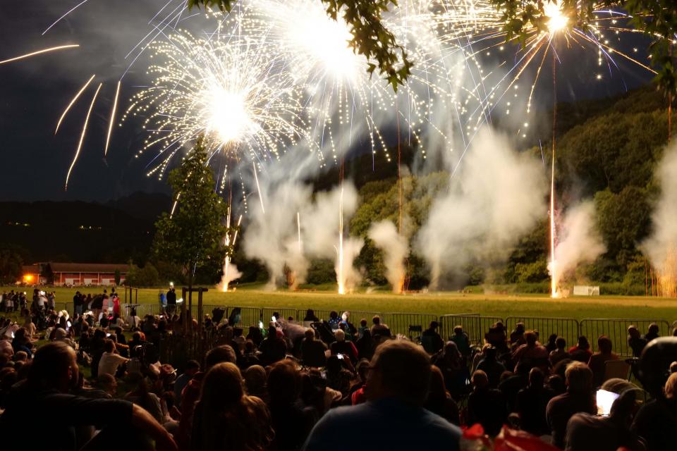 Feu d'artifice à la Frange verte .
