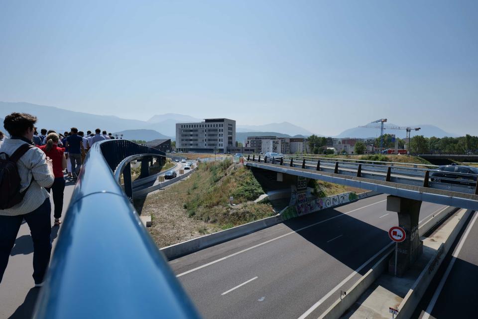 Le Rondeau a été inauguré le 20 juillet, avec un tour sur la passerelle mode doux.