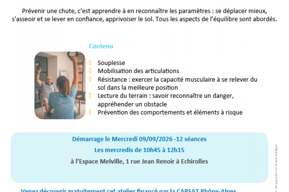Atelier équilibre