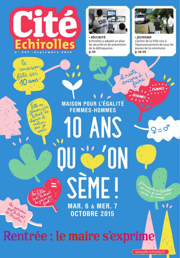 Couverture du Cité Echirolles, magazine municipal de la Ville, de septembre 2015