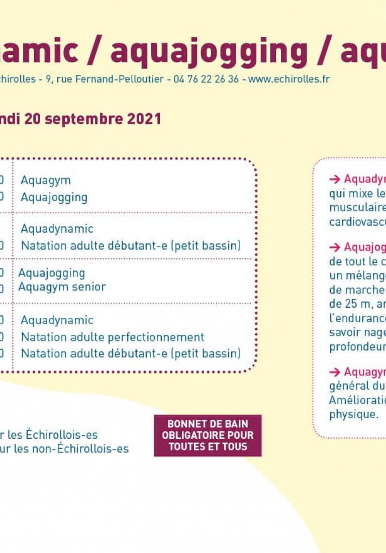 Présentation des différents cours et activités proposés par le Stade nautique